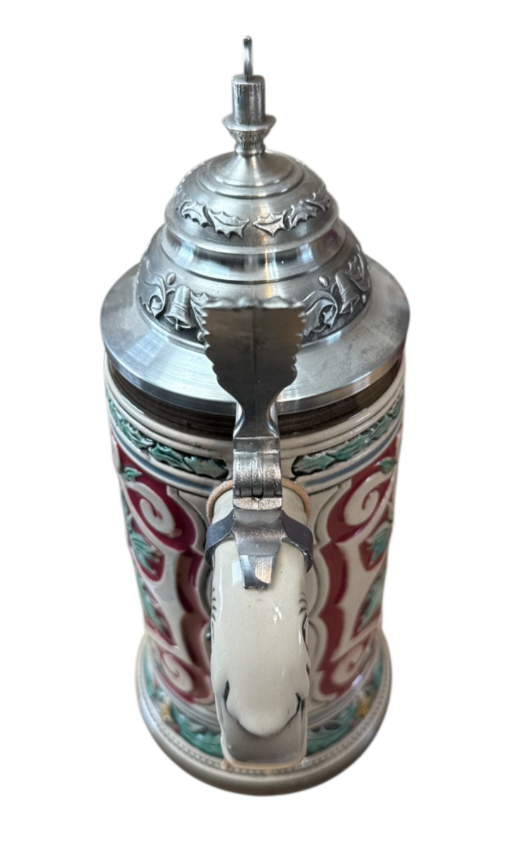 Norman Rockwell ANHEUSER-BUSCH Santa's Mailbag Stein Saturday Eve Post Germn COA