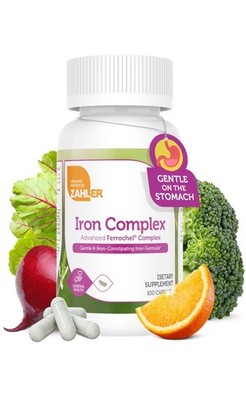 Zahler - Iron Supplement with Vitamin C - Capsule Iron Pills for Women and Men -