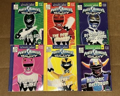 Power Rangers Activity Toy Booklets Set Lot 6 Different Collectors Books Vintage