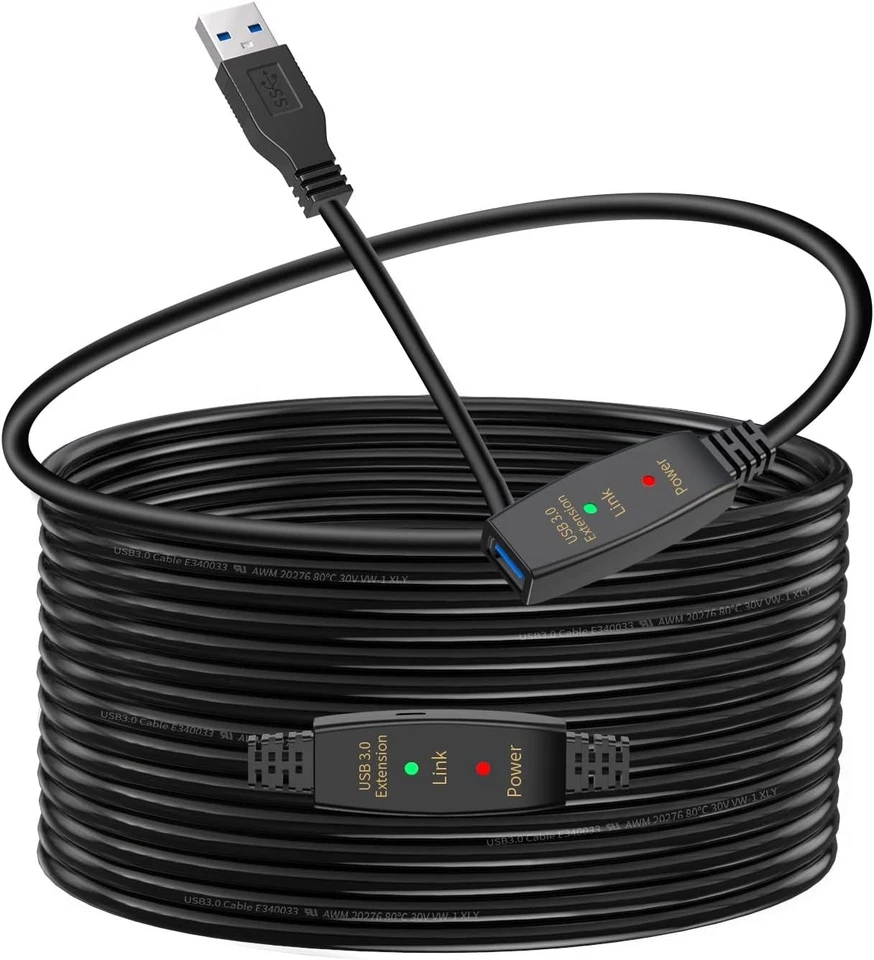 Long USB Extension Cable for Printer Scanner - 50ft - Image 3 of 4