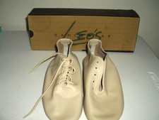 New Adult Size 5M Leo's 7056 Tan Beige Leather Full Sole Lace Up Jazz Shoes