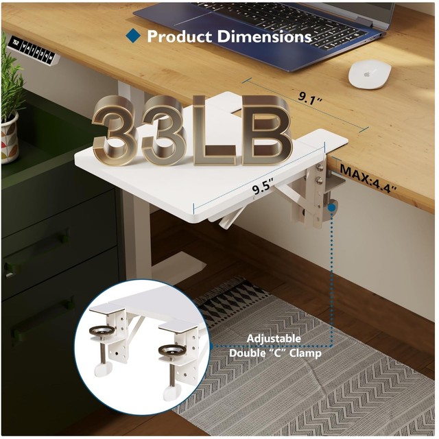 Desk Extender Tray with Elbow Support – Ergonomic