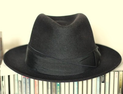 Selentino Mens 100% Fur Felt Fedora; Navy Blue; Size 59; No Returns or Pickup