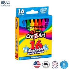 Vibrant 16ct Jumbo Crayons for Kids - Easy Clean Up  Ergonomic Grip
