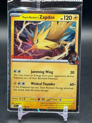 Pokemon TCG Team Rockets Zapdos (Gamestop Stamp) 70/182 Destined Rivals SEALED! | eBay Pokemon TCG Team Rockets Zapdos (Gamestop Stamp) 70/182 Destined Rivals SEALED! | eBay