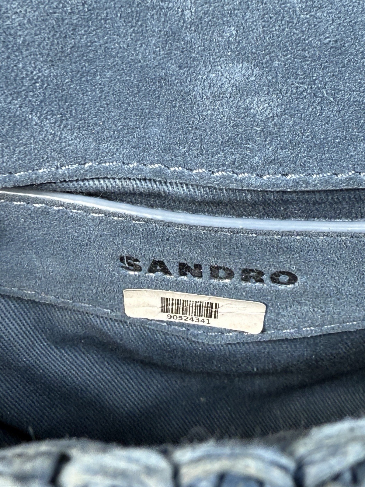 Sandro Blue Raffia YZA Bag — image 11