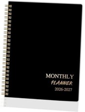 2026-2027 Monthly Planner - Jan.2026 - Dec. 2027, 2 Year Calendar 2026 Black