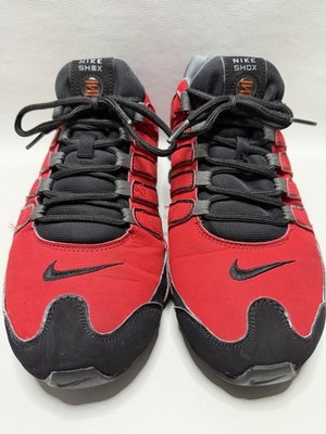 Nike Shox NZ University Red Black Dark Grey Men Shoes Sz 10 378341-620