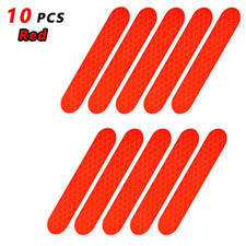 80-10PCS Helmet Safety Warning Reflective Stickers Strip Waterproof High Visibil