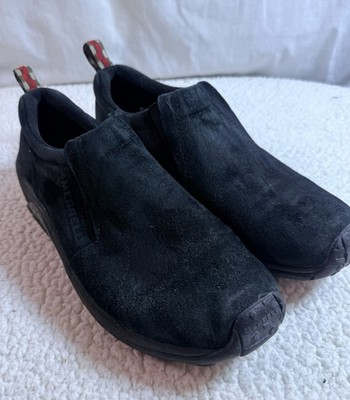 Merrell Jungle Moc Midnight Black Suede Slip On Shoes Men s Sz 9.5 J60825