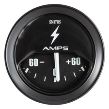 Smiths Classic Ammeter (Black Bezel, Black Dial Face, -60 To 60 Amps) - 52mm Dia