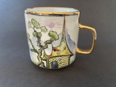 Tea Cup Hand painted Signed S. Bauer Numbered-Fine Bone China Demitasse Cup