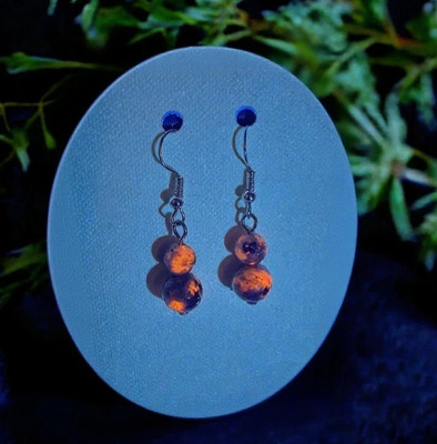 Natural Crystal Stone Luxury Women Yooperlite Gemstone Dangle Healing Earrings