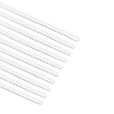 10pcs 1.5mm x 20" ABS Plastic Round Bar Rod for Making DIY
