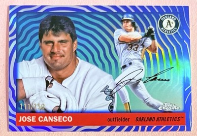 2025 Topps Chrome Platinum Anniversary - Jose Canseco #235 Blue Vibrations /150