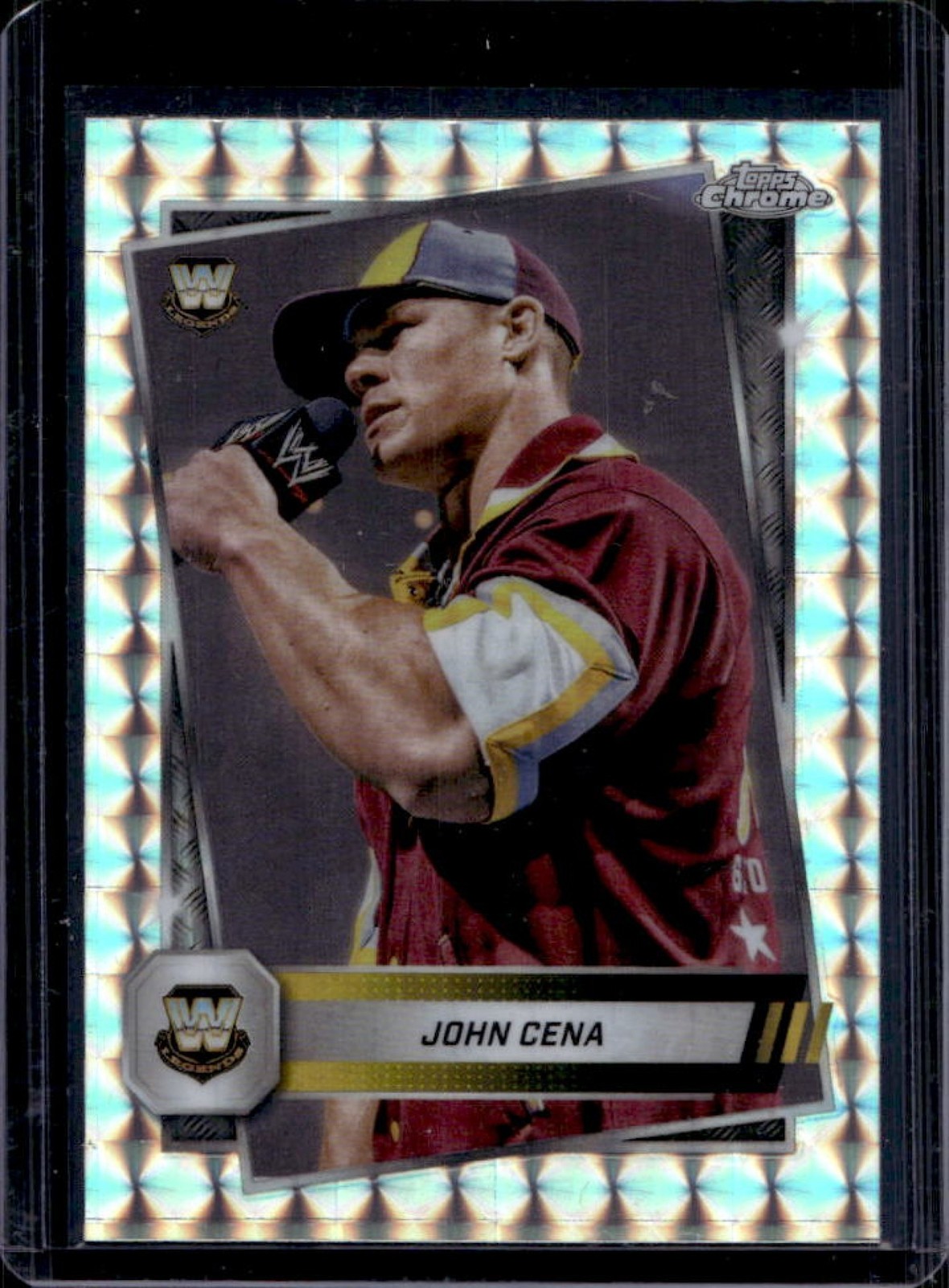 2025 Topps Chrome WWE John Cena Geometric Refractor #16