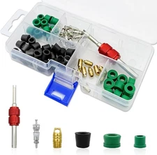 71-Piece HVAC AC Repair Kit, Includes 10 Valves, 10 Valve Cores & 50 Seals, with