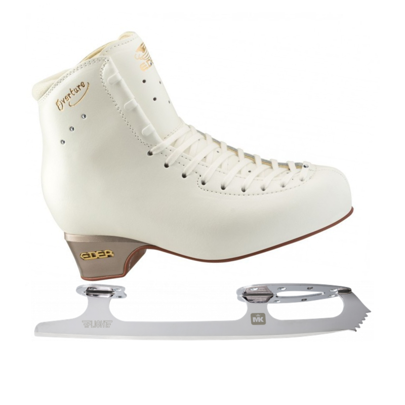 Edea OVERTURE Boots + MK Flight or Grade 2 Blades - WHITE - Ice 