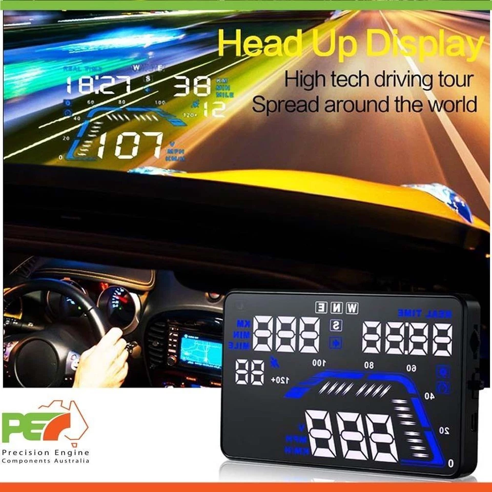 Q7 5.5" Head Up Display GPS Parabrisas Velocímetro Proyector Para Suzuki Swift Foto 2 de 4