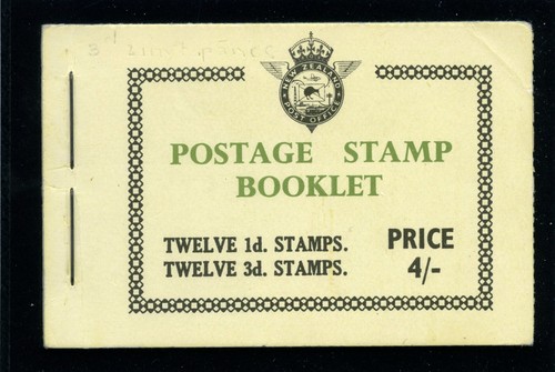 Neuseeland 1957 QEII 4er Briefmarkenheftchen super postfrisch. SG SB22.