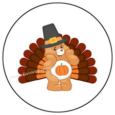 30 TURKEY THANKSGIVING ENVELOPE SEALS LABELS PARTY FAVORS STICKERS 1.5"