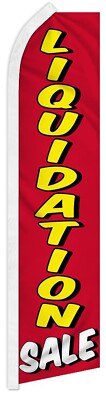 Pack of 2 Liquidation Sale Red Swooper Super Feather Marketing Flag 100D