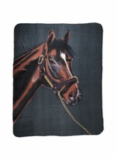  Tagesdecke Pferdemotiv Pferdekopf  Maße ca 13cm * 165cm Neu