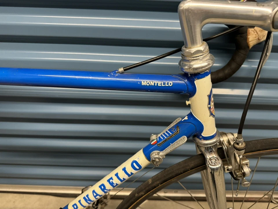 Vintage 1986 Pinarello Montello SLX Bicycle Campagnolo SUPER Record NOS Two-Tone - Image 2 of 4