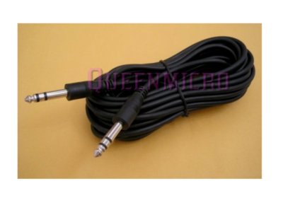 10Ft 1/4'' 6.3mm TRS Stereo Male - Male M/M Guitar DJ Speaker Instrument Cable v2