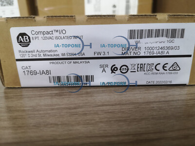 Allen-Bradley New 1769-IA8I Compact I/O 120VAS Isolated Input Factory Sealed