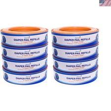 Fresh Scent 8-Pack Diaper Genie Refills - Enhanced Odor Blocking Technology