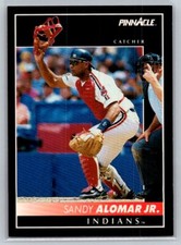 💎1992 Pinnacle Baseball #436 Sandy Alomar Jr. - Cleveland Indians💎