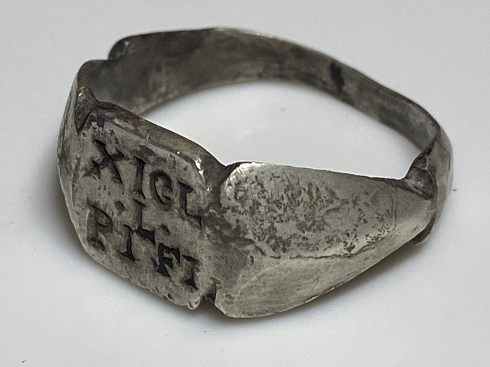 Roman Silver Ring With Inscription On The Basel | eBay