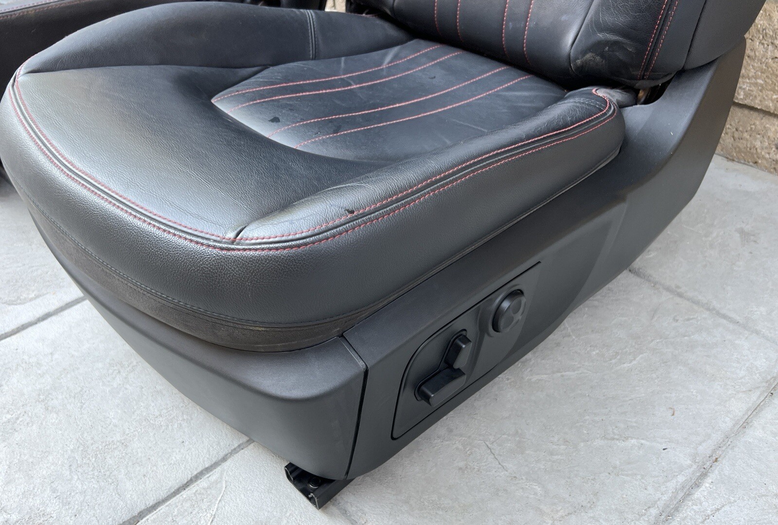 2017 - 2020 MASERATI GHIBLI Front Seats PAIR Leather w/ RED Stitching OEM