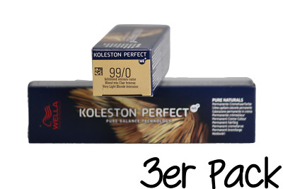 16,64 /100ml 3x Wella Koleston Perfect ME+ Pure Naturals 99/0  Haarfarbe 60 ml