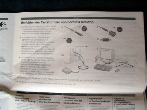 LOGITECH Y-RB7 VINTAGE WIRELESS COMPUTER KEYBOARD AND MOUSE ERGONOMIC DESIGN - Afbeelding 18 van 24