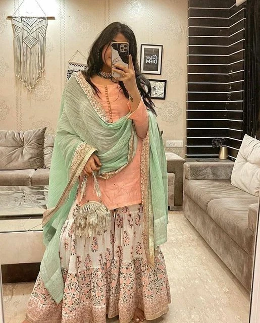 READYMADE SHARARA SHALWAR KAMEEZ SUIT KURTI PLAZZO INDIAN WOMEN WEDDING ETHNIC