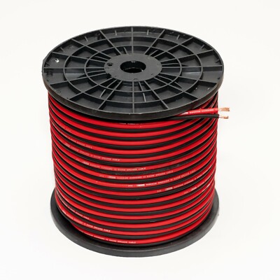 50m 12 AWG CCA Lautsprecherkabel - Rot/Schwarz - Kupfer Verkleidet Aluminium - Chamäleon Kabel