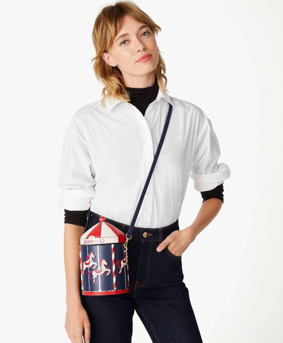 Kate Spade Winter Wonders Carousel 3D Crossbody Bag Novelty NWT