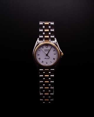 TUDOR Monarch Gold and Silver Roman Numerals Dial Watch