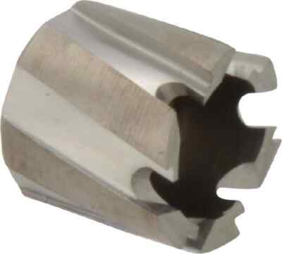 Hougen 11124 Annular Cutter: 5/8'' Dia, 1/4'' Depth of Cut, HSS, 3/8'' Shank