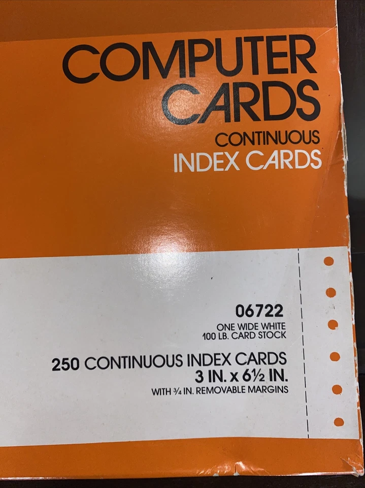 Tarjetas de índice continuo RediForm 250 1984 vintage 3 pulgadas x 6-1/2 pulgadas  Foto 2 de 4