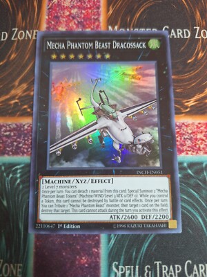 Yu-Gi-Oh! Mecha Phantom Beast Dracossack INCH-EN051 Super 1st Edition NM c3/