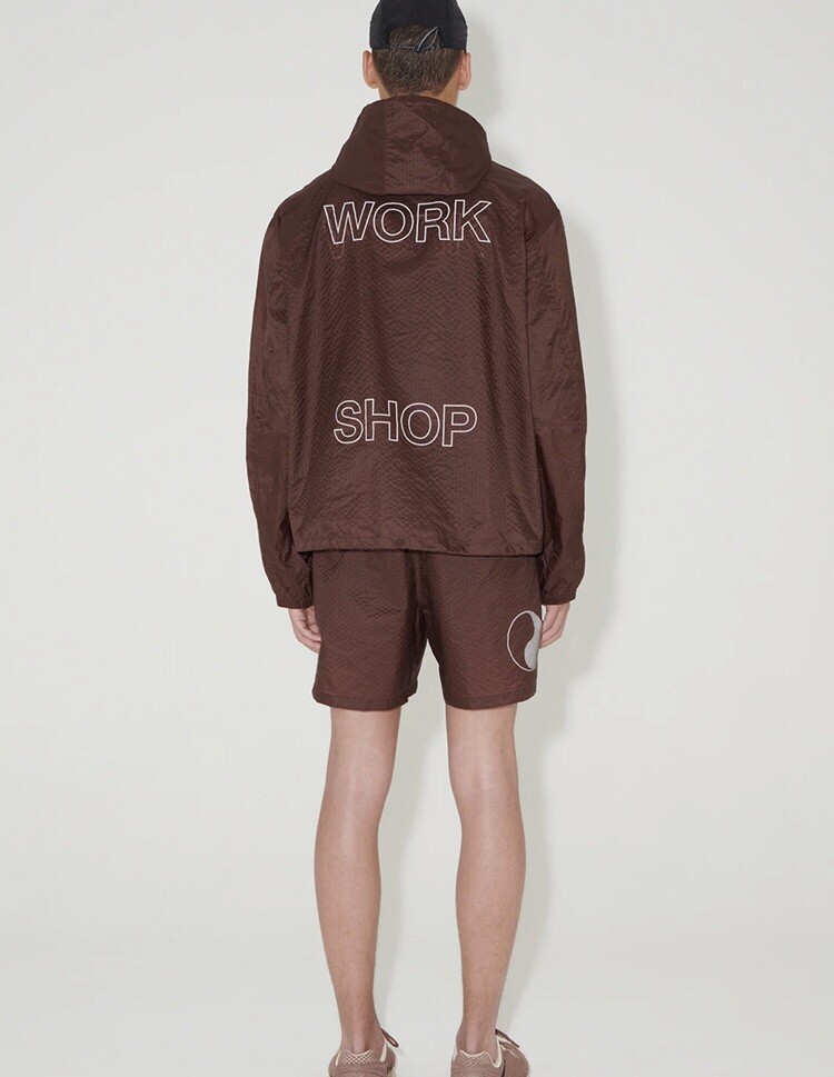 Our Legacy X Satisfy Running WINDBREAKER Brown Ripstop Size Our Legacy X Satisfy Running WINDBREAKER Brown Ripstop Size