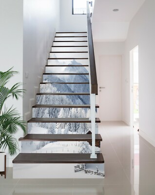 3D Schneeberg 731NA Stair Risers Dekoration Vinyl Aufkleber Tapete Fay