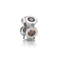 Pandora Charm Zwischenelement 925 Sterlingsilber Braune Zirkonia 790226BCZ