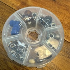 Murano European Jewelry Making Large Hole Glass Beads Lot w/ Box