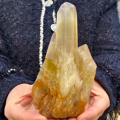 2.14LB Yellow Crystal Cluster Flower - Rare Natural Mineral Specimen Collection - 第 9/12 張圖片