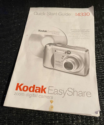 Quick Start Guide For Kodak Easy Share DX 4330 Zoom Camera Vintage 2002