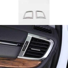 For Honda CRV CR-V 2017-2022 Console L&R Air Outlet Vent Silver Titanium Trim